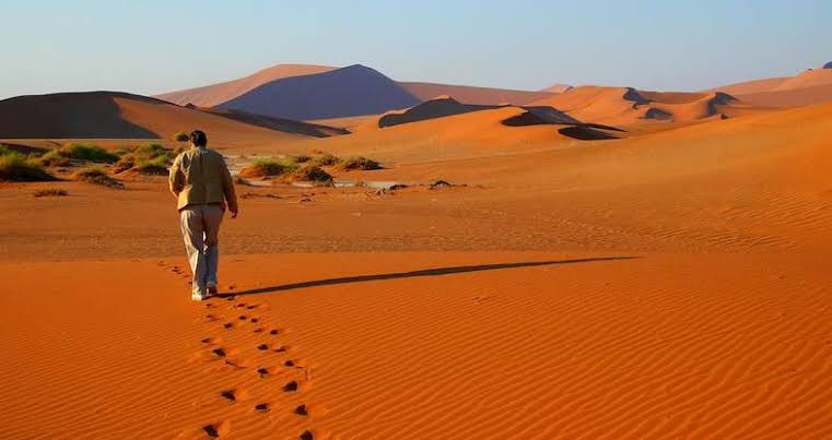 A tourist in Namibia PHOTO/Courtesy