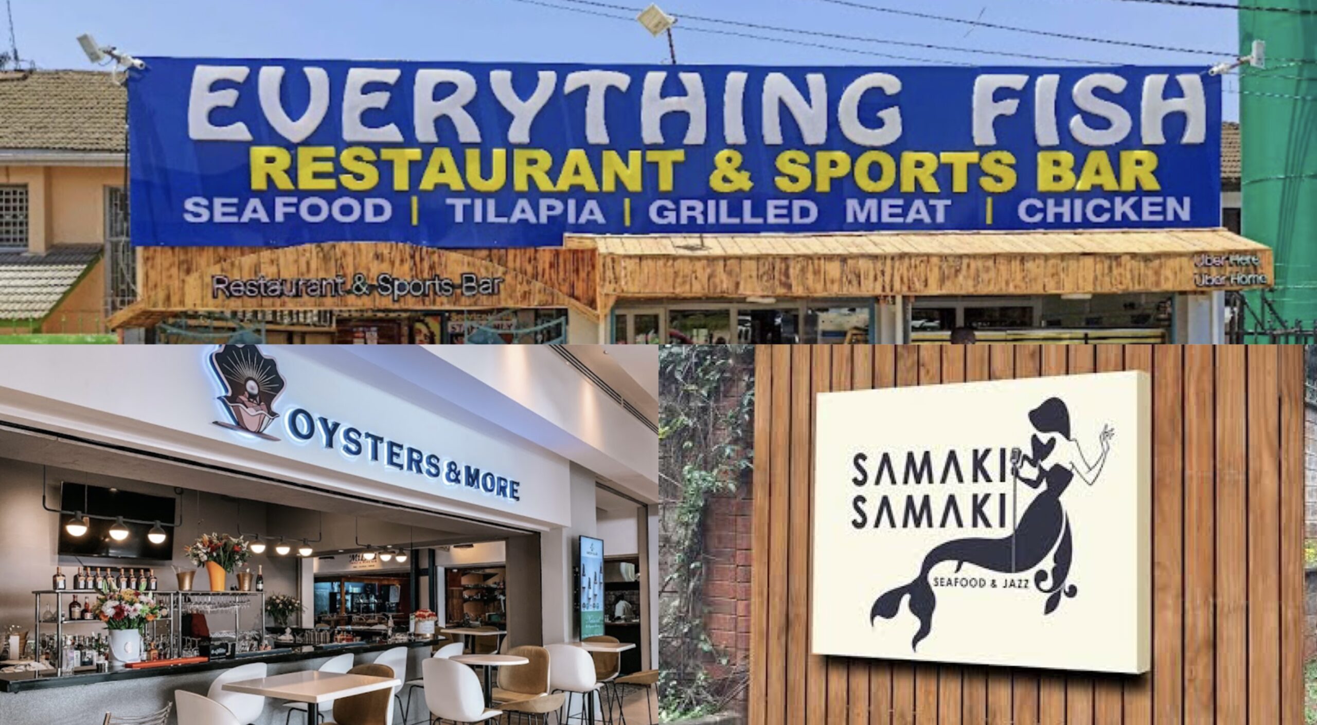 Everything Fish, Oysters & More and Samaki Samaki Seafood and Jazz PHOTOS/Google