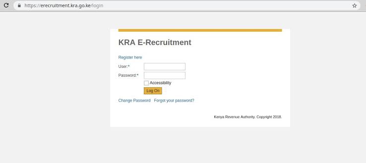 KRA E-Recruitment PHOTO/Courtesy